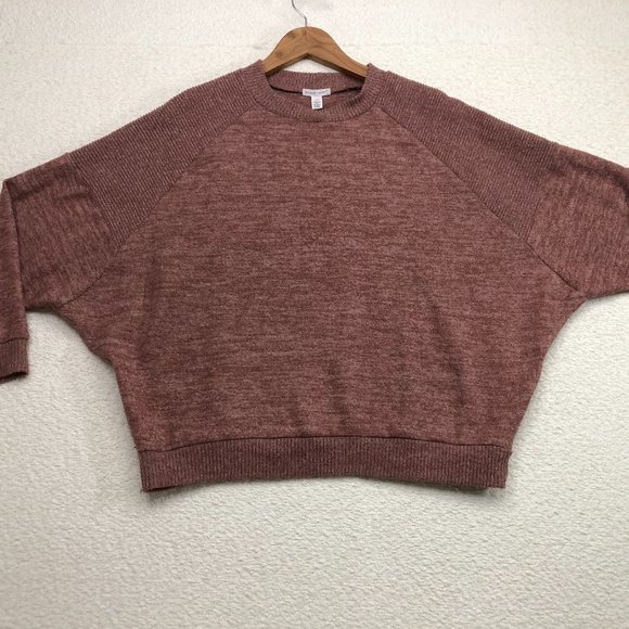 MELROSE AND MARKET Pullover Knitted Raglan Sweater Size XXS Maroon Made in USA - Picture 6 of 11
